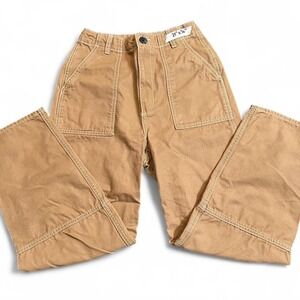 H&M brown canvas style pants 24" waist